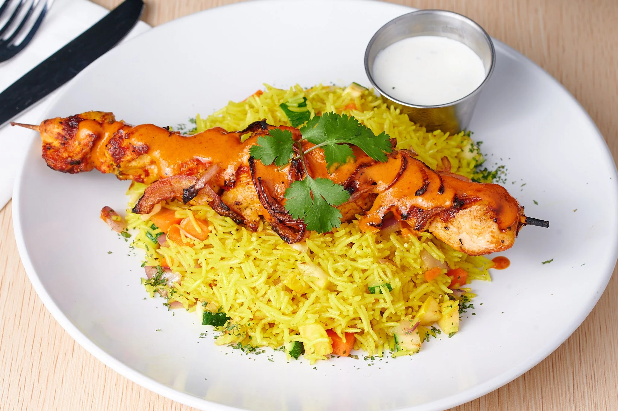 Photograph of succulent Chicken Kebabs, skillfully captured in food photography.