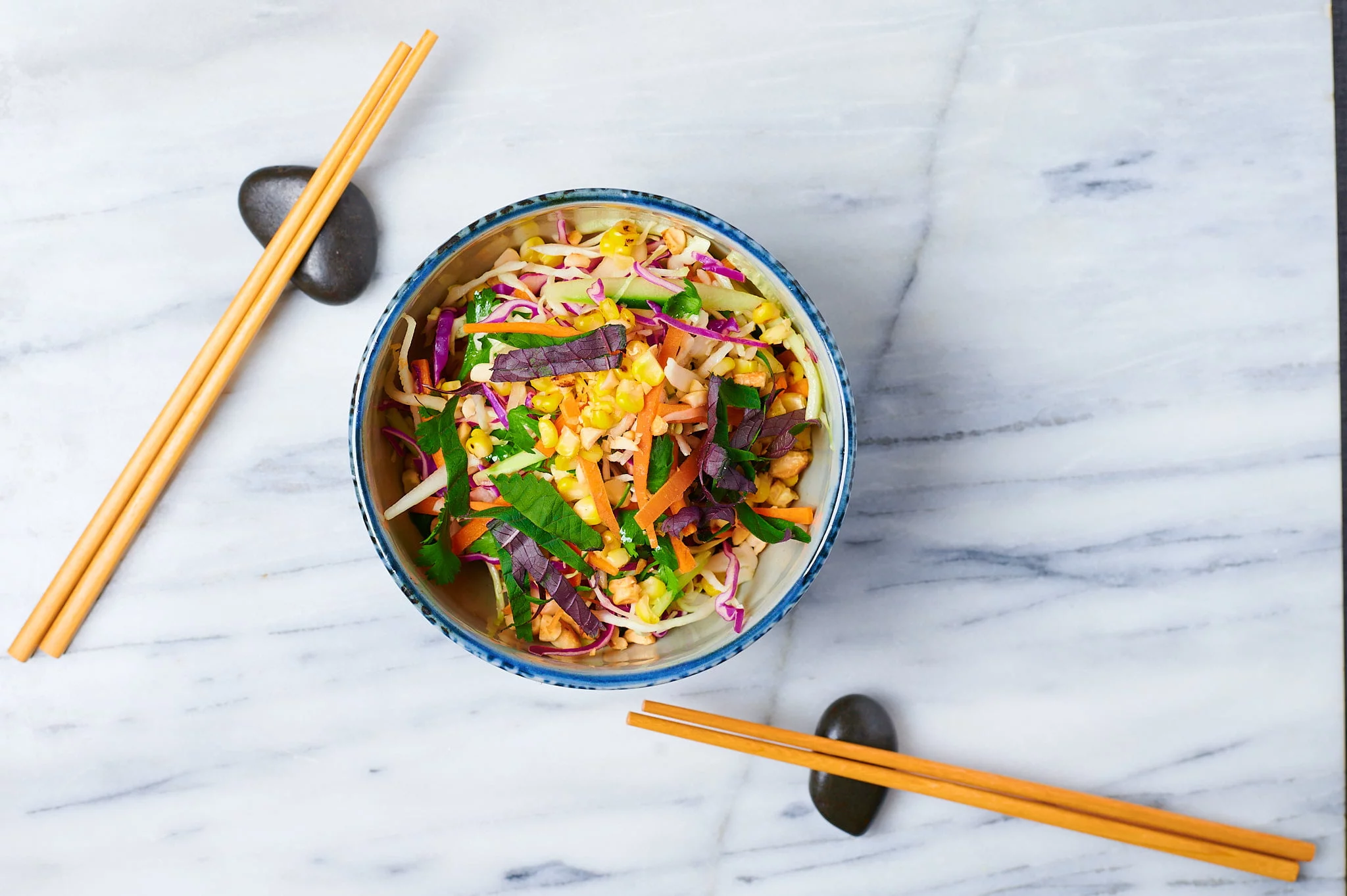 Photograph of vibrant and appetizing Crunchy Asian Slaw, expertly captured in food photography.
